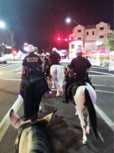 The Mounted Unit works events in Sparks such as Hot August Nights and the Nugget Rib Cook-Off where there are large crowds.